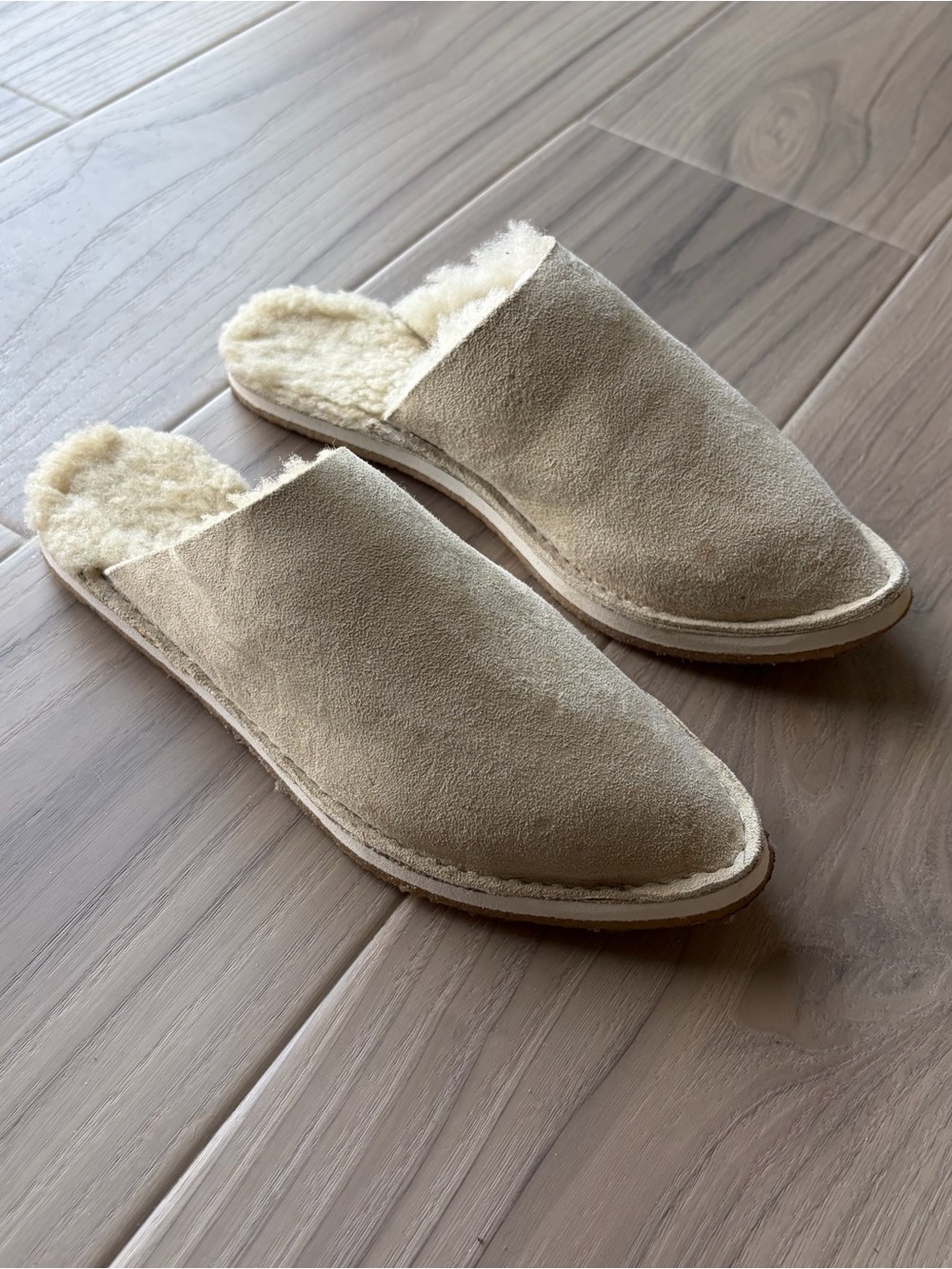 Freen People Shearling Lined Suede Slides
